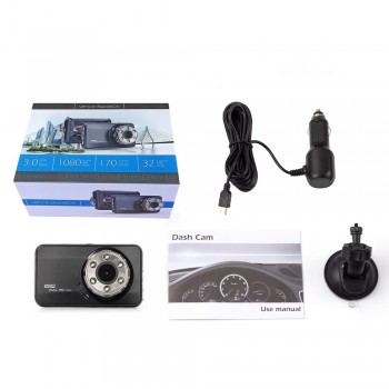 Gryan 1080P FHD Dash Cam IR Night Version Wide Angle Car DVR Rearview Camera Video Registrator Recorder Infrared Night Vision