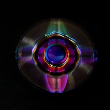 Rainbow Metal Aluminum Alloy Hand Spinner EDC Fidget Hand Spinners Autism ADHD Kid Finger Toys Spinners Focus Relieves Stress E