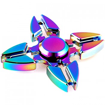 Rainbow Metal Aluminum Alloy Hand Spinner EDC Fidget Hand Spinners Autism ADHD Kid Finger Toys Spinners Focus Relieves Stress E