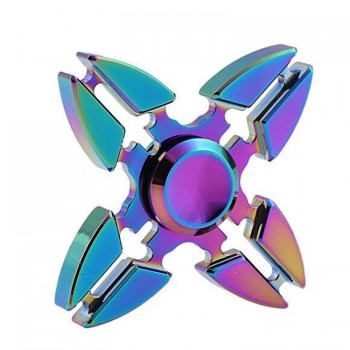 Rainbow Metal Aluminum Alloy Hand Spinner EDC Fidget Hand Spinners Autism ADHD Kid Finger Toys Spinners Focus Relieves Stress E