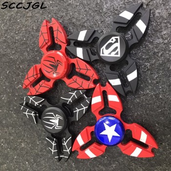 New 10 Colors Styles Captain America Spider Man Iron Man Hulk Batman Fidget Spinner Hand Spinner For Autism And ADHD