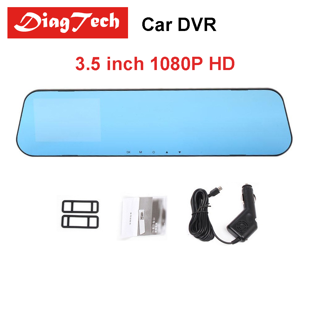 3.5 Inch Car Mirror DVR Anti-Shake Driving Video Recorder Car Reverse Image Full HD 1080P Screen Rear View Camera Mirror Car Dvr