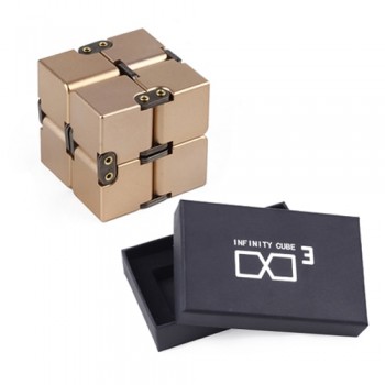 Premium Metal Infinity Cube Fidget Toy Aluminium Deformation Magical Infinite Cube Fidget Toys Stress Reliever for EDC Anxiety