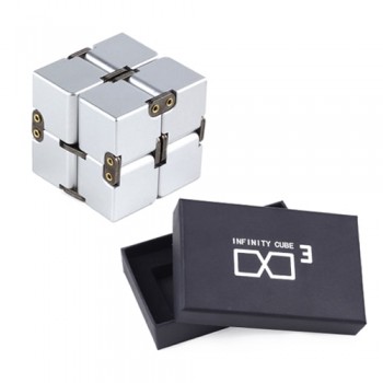 Premium Metal Infinity Cube Fidget Toy Aluminium Deformation Magical Infinite Cube Fidget Toys Stress Reliever for EDC Anxiety