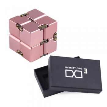 Premium Metal Infinity Cube Fidget Toy Aluminium Deformation Magical Infinite Cube Fidget Toys Stress Reliever for EDC Anxiety