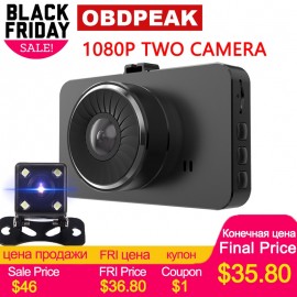 3 inch 1080P car rearview mirror Car Dvr full HD 1080p car driving video recorder camera car reverse image dual lens dash cam