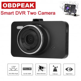 Car DVR Camera Dual Lens IPS 3.0 Full HD 1080P Video Recorder Registrator Night Vision Car Camcorder DVRs Dash Cam free shipp