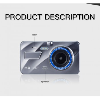 2018New 4.0 Inch IPS Screen Car DVR Dual Lens Car Camera Oncam Dash Camera Full HD 1080P Video 170 Degree Cam Vehicle Camera