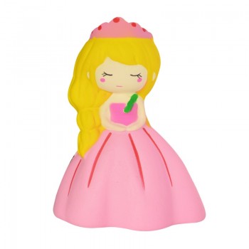 New Cute Jumbo Colorful Princess Girl Doll Squeeze Toys Squishy Slow Rising PU Stress Reliever Wreak Toy 14*10.5CM