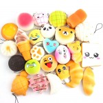 10/20/30pcs Squishy Squeeze Toys Simulated Bread Cake Fruit Animal Cartoon Model Slow Rebound Soft Antistress Toys Kids Gifts