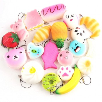 10/20/30pcs Squishy Squeeze Toys Simulated Bread Cake Fruit Animal Cartoon Model Slow Rebound Soft Antistress Toys Kids Gifts