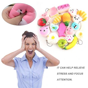 10/20/30pcs Squishy Squeeze Toys Simulated Bread Cake Fruit Animal Cartoon Model Slow Rebound Soft Antistress Toys Kids Gifts