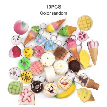 10/20/30pcs Squishy Squeeze Toys Simulated Bread Cake Fruit Animal Cartoon Model Slow Rebound Soft Antistress Toys Kids Gifts
