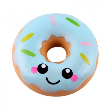 Simulation Donuts Phone Straps Cartoon Smile Face Squishy Slow Rising Anti-strss Photo Props Squeeze Squishy Gift 10*4CM