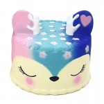 2019 New Kawaii Colorful Deer Cake Squishy Simulation Slow Rising Bread Scented Soft Squeeze Toy Stress Relief Fun for Kid Gift