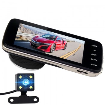 Car DVR 4 Inch IPS Screen Auto Camera Dual Lens FHD 1080P Dash Cam Video Recorder Night Vision G-sensor Registrator