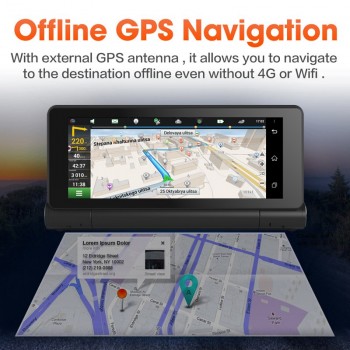 Car DVR Rearview mirror 7 Inch Dual lens FHD Android 5.1 WIFI Bluetooth GPS Navigator ADAS Video Recorder Dash Cam APP Monitor