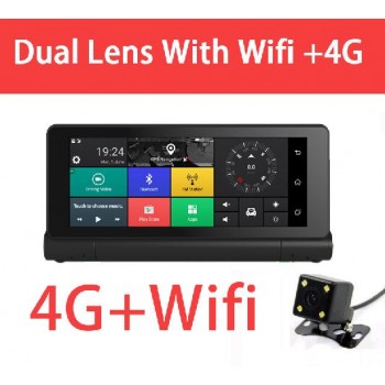 Car DVR Rearview mirror 7 Inch Dual lens FHD Android 5.1 WIFI Bluetooth GPS Navigator ADAS Video Recorder Dash Cam APP Monitor