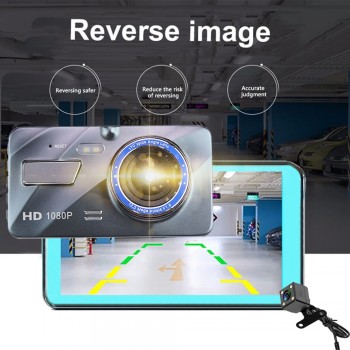 4 HD Screen Single / Dual Lens Car DVR Loop Recorder Motion Detection Night Vision Camera 1080P Rearview Dash Cam Car Recording