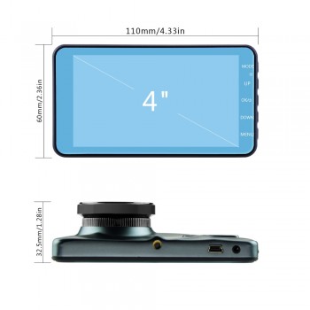 4 HD Screen Single / Dual Lens Car DVR Loop Recorder Motion Detection Night Vision Camera 1080P Rearview Dash Cam Car Recording