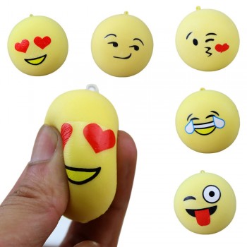 1pcCute Mochi Squishies Emoji Super Slow Rising Fruits Scented Squeeze Stress Relief Toys for children for kid