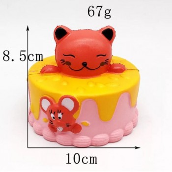 Kawaii Cartoon Cake Squishies Slow Rising Cream Scented Stress Reliever Toys smooshy mushy squishy pack