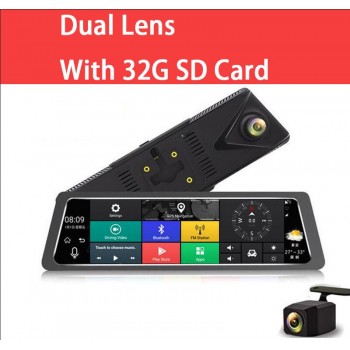 Car DVR Rearview Mirror 10 inch IPS Android 3G GPS Navigator Wifi Dash Cam In Car Video Camera Full HD Dual Lens camera 1080P