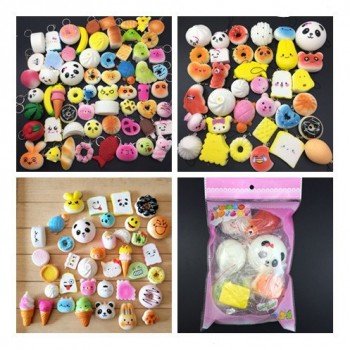 10Pcs/Lot Small Cute Bread Cell Phone Decoration Random Squishy Soft Panda/Bread/Cake/Buns Phone Straps Pendant