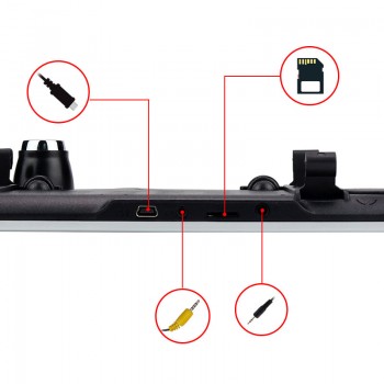Car DVR Full HD 1080P 5 GPS Navigation Wifi Android Dash Cam Dual Lens Parking Rearview Mirror Camera Video Recorder G-sensor
