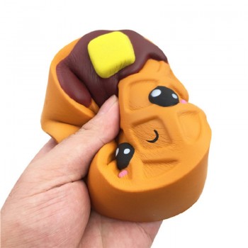 Jumbo Expression Chocolate Cake Squishy Cream Scented Slow Rising Stress Relief Toy PU Simulation Squeeze Toys 11.5*4CM