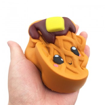 Jumbo Expression Chocolate Cake Squishy Cream Scented Slow Rising Stress Relief Toy PU Simulation Squeeze Toys 11.5*4CM