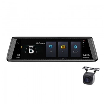 4G Car Rearview Mirror DVR 10 inch Streaming Video Android 5.1 Dual lens FHD 1080P Recorder ADAS Bluetooth WiFi GPS Dashcam