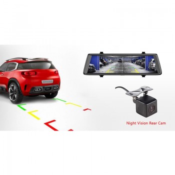 4G Car Rearview Mirror DVR 10 inch Streaming Video Android 5.1 Dual lens FHD 1080P Recorder ADAS Bluetooth WiFi GPS Dashcam