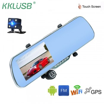 DVR Dual Lens 5 wifi Andriod LCD Display Full HD 1080P Portable Car Camera Video Recorder With G-Sensor Car DVR Cycle Record