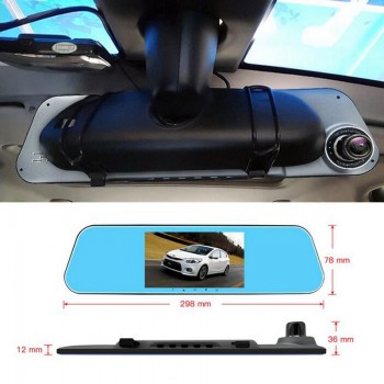QUIDUX Car Rearview Mirror DVR 5 Touch Dual Lens Full HD 1080P  ADAS Night Vision vehicle Video Camera Recorder Parking Monitor