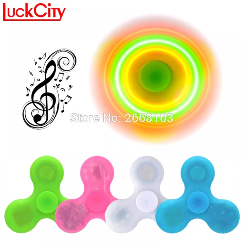 Fidget Hand 4 Color Spinner Speaker Music LED Light Spinner-hand Finger Spinner EDC Anti Anxiety Handspinner Fidget Spiner Toys