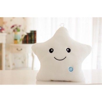 34CM Creative Toy Luminous Pillow Soft Stuffed Plush Glowing Colorful Stars Cushion Led Light Toys Gift For Kids Children Girls