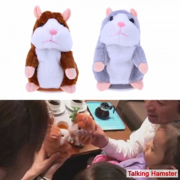 Talking Hamster Sound Toys Electric Toys Plush Stuffed Animals Cheeky Hamster Toy Speak Hamster Early Education Toy for Kid Gift