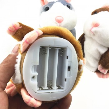 Talking Hamster Sound Toys Electric Toys Plush Stuffed Animals Cheeky Hamster Toy Speak Hamster Early Education Toy for Kid Gift