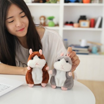 Talking Hamster Sound Toys Electric Toys Plush Stuffed Animals Cheeky Hamster Toy Speak Hamster Early Education Toy for Kid Gift