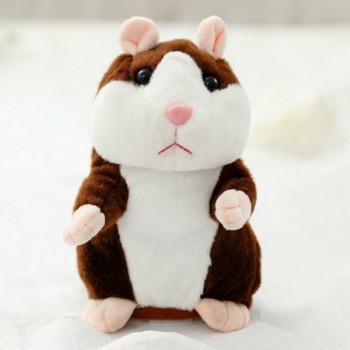 Talking Hamster Sound Toys Electric Toys Plush Stuffed Animals Cheeky Hamster Toy Speak Hamster Early Education Toy for Kid Gift
