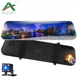 Car DVR double Lens Video 4.3 1080P Recorder Parking Car Camera Dash Cam Full HD 1080P Auto Black DVR camera Led Display