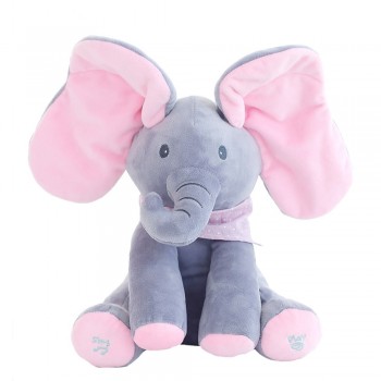 1pc 30cm Singing Elephant bear Electronic music Plush Toy Game Doll Educational soft stuffed anti-stress Child cute kawaii gift