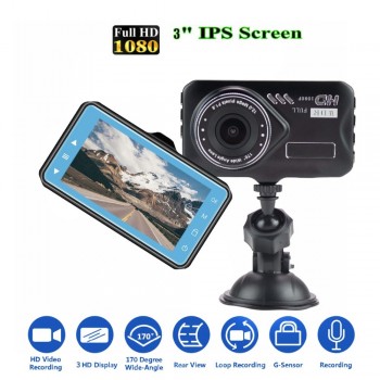 Full HD 1080P Mini Car DVR Lens Video 3inch Recorder Parking Car Camera Dash Cam Auto Black DVR camera video registratori auto