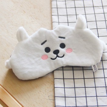 Skin Soft Touch Cartoon Eye Mask Toy BT21 BTS Travel Lunch Break Sleep Shading Breathable Natural Sleep Mask Figures Gift Kids