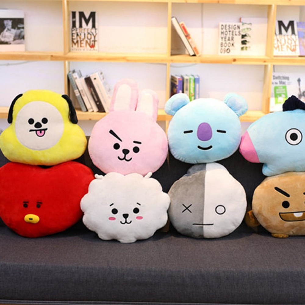 1pc 30cm*40cm Kawaii BTS Bangtan Boys Plush Pillow Sofa Cushion BT21 TATA VAN COOKY CHIMMY SHOOKY KOYA RJ MANG Kids Girls Gifts