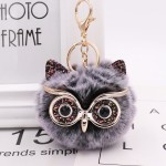 New Mini Plush Real owl Fur Ball keychain Soft Toys Cute Fashion Kids Plush Dolls pompom  fluffy Charm Baby For Girls Women gift