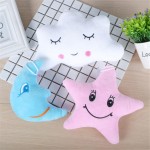 Star Moon Shaped Pillow Cloud Expression Toy Plush Filled Super Soft Sofa Chair Doll Pillow Pillow Child Comfort Pillow Toy
