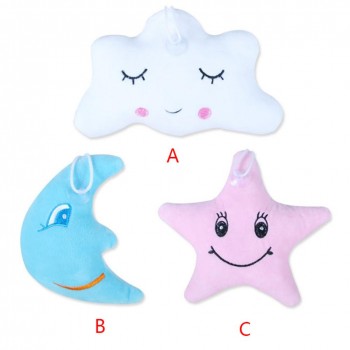 Star Moon Shaped Pillow Cloud Expression Toy Plush Filled Super Soft Sofa Chair Doll Pillow Pillow Child Comfort Pillow Toy