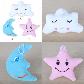 Star Moon Shaped Pillow Cloud Expression Toy Plush Filled Super Soft Sofa Chair Doll Pillow Pillow Child Comfort Pillow Toy